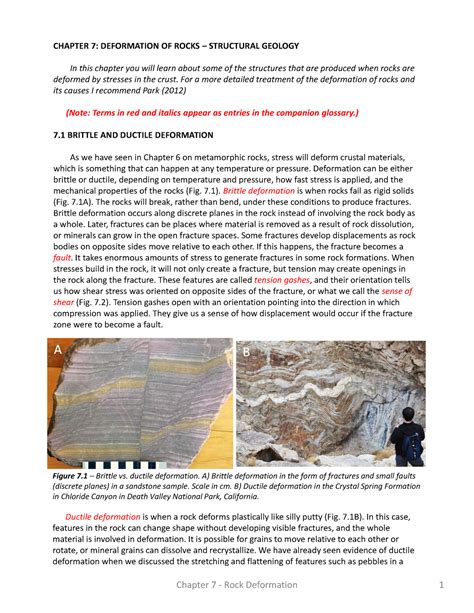 CHAPTER 7: DEFORMATION OF ROCKS STRUCTURAL .